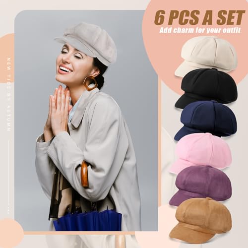 Gorras tipo newsboy para mujer paquete 6 unidades miniatura 2