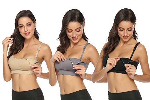 Iclosam Women's Seamless Nursing Bra Sleeping Maternity Bras Breastfeeding Removable Padded(1/2/3 Pack) #TOP2
