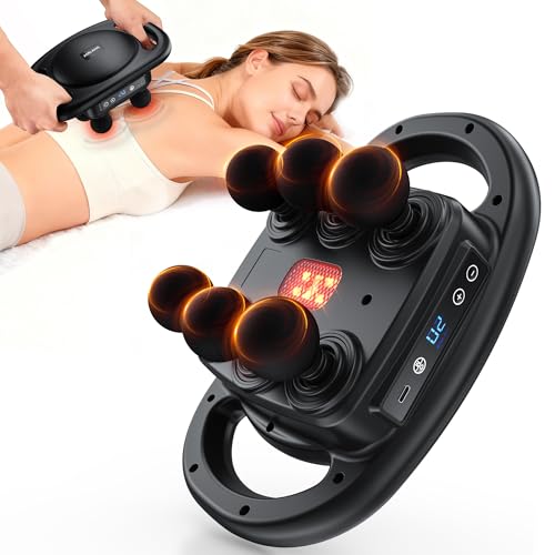 AERLANG Massage Gun Deep Tissue Muscle Massager,Back Massager for Pain Relief,Percussion Multi-Head Massage Gun Tool Handheld Messager with 9 Levels & 4 Modes Gifts for him her Dad mom
