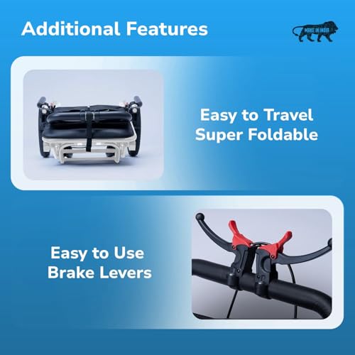 Image of EverActiv Swift Portable Wheelchair for Seniors | Ultra Light 8 Kg Carbon Steel Frame | Foldable, Compact, Attendant Brake, Travel Convenience | Wheelchair for old people