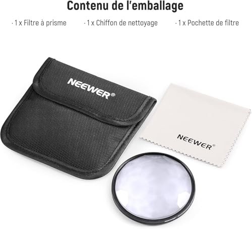 NEEWER Filtre à Prisme kaléidoscope 77mm, Filtre à Effet de Verre Cristal avec réfraction Multiple et Nombre Variable de sujets photographiques – vue 8