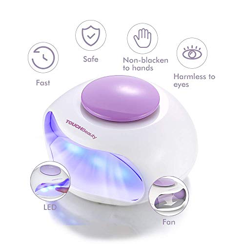 image for Portable Nail Dryer with Fan & LED Light by TOUCHBeauty Upgraded Non-B