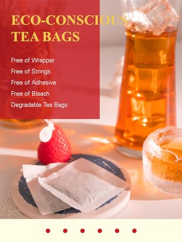 GLDNT Organic Black Tea Bags, Natural Organic Black Tea, Smooth & Mellow Flavor, Caffeinated, Hot & Iced Tea, 100 Count