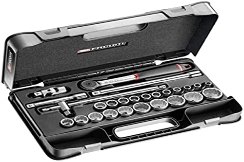Facom S.161-4P12 - Coffret Douilles 1/2' 12 Pans Métriques - 26 Pièces