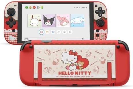 （00:01時点） Kuitmor Switch 2 Switchカバー switch2対応 スイッチ2025 スイッチ PC製 joy con 保護カバー 分体式 全面保護 薄型 傷防止 汚れ防止 対応耐衝撃 取り外し簡単 可愛い プレゼント 楽しい仲間たち (レッド)