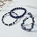 IVY TAILI 3 Pcs Lapis Lazuli Bracelet for Women, 8mm Round Lapis Lazuli Stone Beaded Bracelets, Gemstone Bracelet Protection Bracelet Gift for Women Men