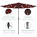 Best Choice Products 10ft Solar Polyester LED Lighted Patio Umbrella w/Tilt Adjustment and UV-Resistant Fabric - Red