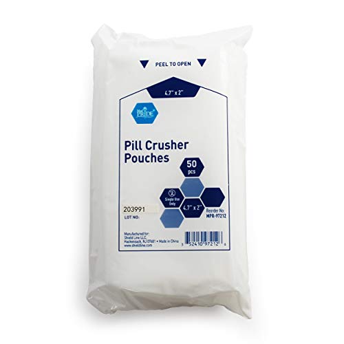 Medpride Pill Crusher Pouches – Pack Of 1000 Disposable Medicine Crushers – Medical Grade Clear Tablet Crushing Bags For Easy Consumption With Zero Waste – 4.7”X2” #TOP4