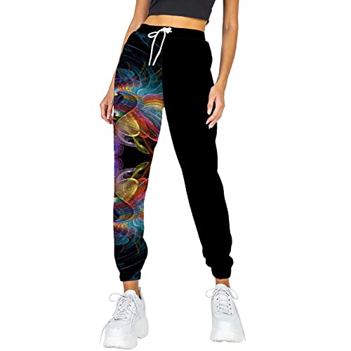 Bblulu Women's Pants Loose Jogger Sweatpants High Waist Pants Lounge Sweat Pants Soft Stretch Pockets Pants for Workout