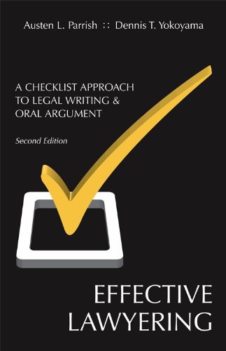 Buy Effective Lawyering: A Checklist Approach to Legal Writing and Oral Argument — BookShops.in
