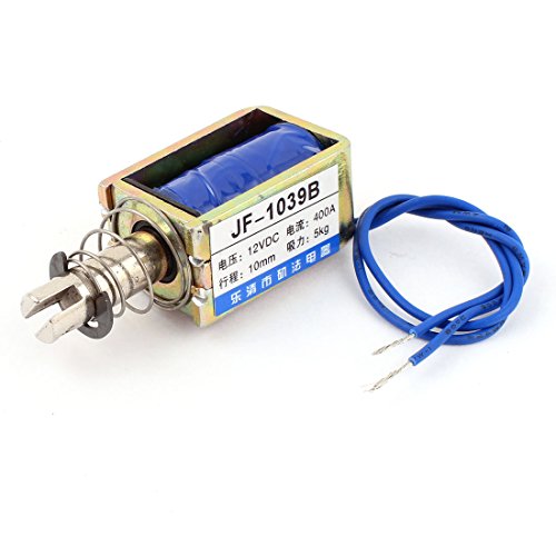 Spring Loaded Push-Pull Open Frame Solenoid Electromagnet 10mm 5kg DC 12V 400A