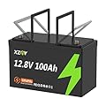 XZNY 12V 100Ah Lithium Battery, Group 27 12V 100Ah LiFePO4 Battery Built-in 100A BMS, 5000+ Cycles 12V 100Ah Battery for RV, Solar, Trolling Motor, Off-Grid Applications, Boat/Marine