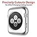 HANKN for Apple Watch Series 3 2 1 Case, Soft TPU Plated Shiny Cover Iwatch Bumper [No Front Screen Protector] (38mm, Silver)