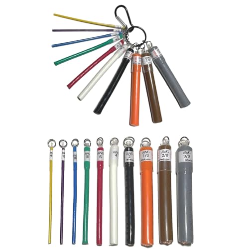 Custom Pack - Choose Your Own Gauges - Wire Gauge Tool for AWG Measuring. Wire Samples for Amp Assessment. Available in AWG 3/0, 2/0, 1/0, 2, 4, 6, 8, 10, 12, or 14.