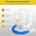 Incentive Spirometer-Breathing Exercise Device for Lungs Incentive Spirometer Adult with Flow Indicator Deep Breathing Trainer for Children and Adults 5000ml Capacity Measurement