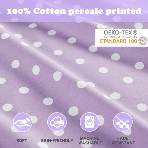 Intelligent Design 100% Cotton Full Sheet Set for Kids - 4 Piece, Purple by Intelligent Design - Used condition - Image 2