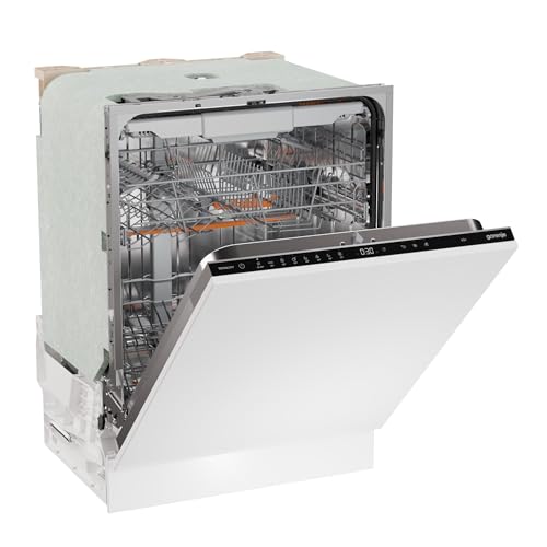 Innenraum des Gorenje GV663D65 mit 3 flexiblen Körben - Detailansicht von Gorenje GV663D65 Einbauspüler Test – Dealfox...