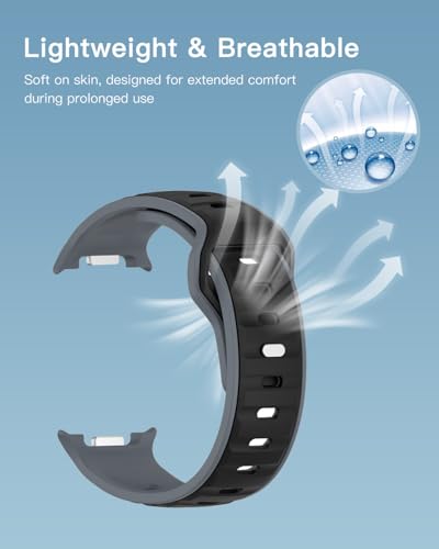 Image of Bands for Samsung Watch 8 Smartwatch,Sport quick-release Silicone Band for Samsung Watch 8,Soft Lightweight & Ventilated Comfort Replacement Smartwatch Strap,Adjustable Wristband