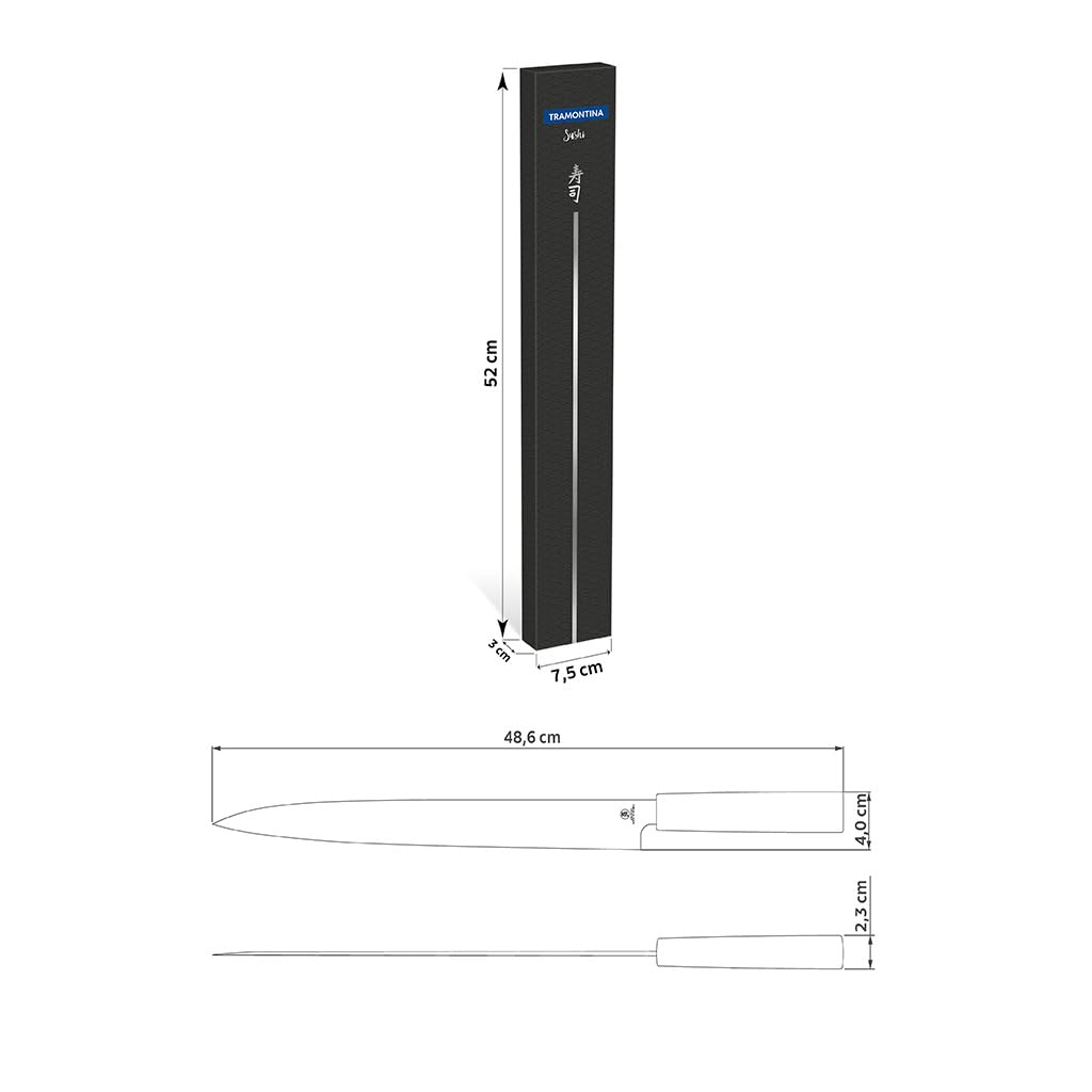 Tramontina Coltello Yanagiba in Acciaio Inox Sushi 33 cm