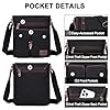 Kasgo Small Messenger Bag, Vintage Canvas Shoulder Crossbody Bags Water-Resistant Lightweight Satchel for Men Women for Travel Work School Business, black #4