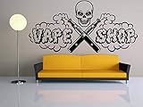 Wall Decals Decor Vape Shop Decal-Smoke Shop Decor-E-Cig Decor-Signboard Vinyl-Vapor Lounge Decor-Bar Sticker-Mural-Wall Art-Custom-Room Decor JS49