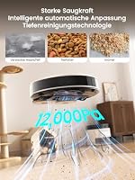 Lefant M3 Saugroboter mit Wischfunktion,12000Pa,Anheben des Wischmopps,LiDAR Navigation,Multi-Floor Mapping,Vermeiden von Hindernissen,Antikollision,Aufsaugen von Tierhaaren,WLAN 2.4G/5G – Ansicht 4