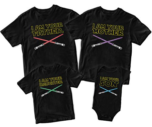 Crossed Lightsabers Movie Parody Quote Matching Family Shirts2