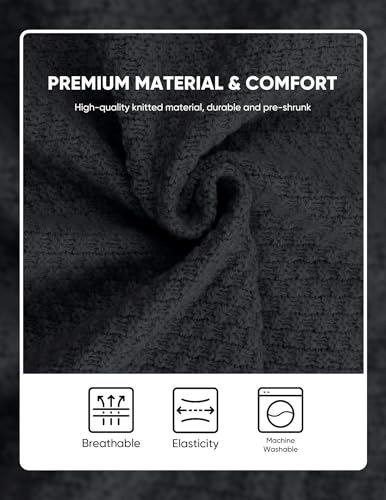Image of JMIERR Mens Wool Blend Shawl Collar Cable Knit Cardigan Sweater