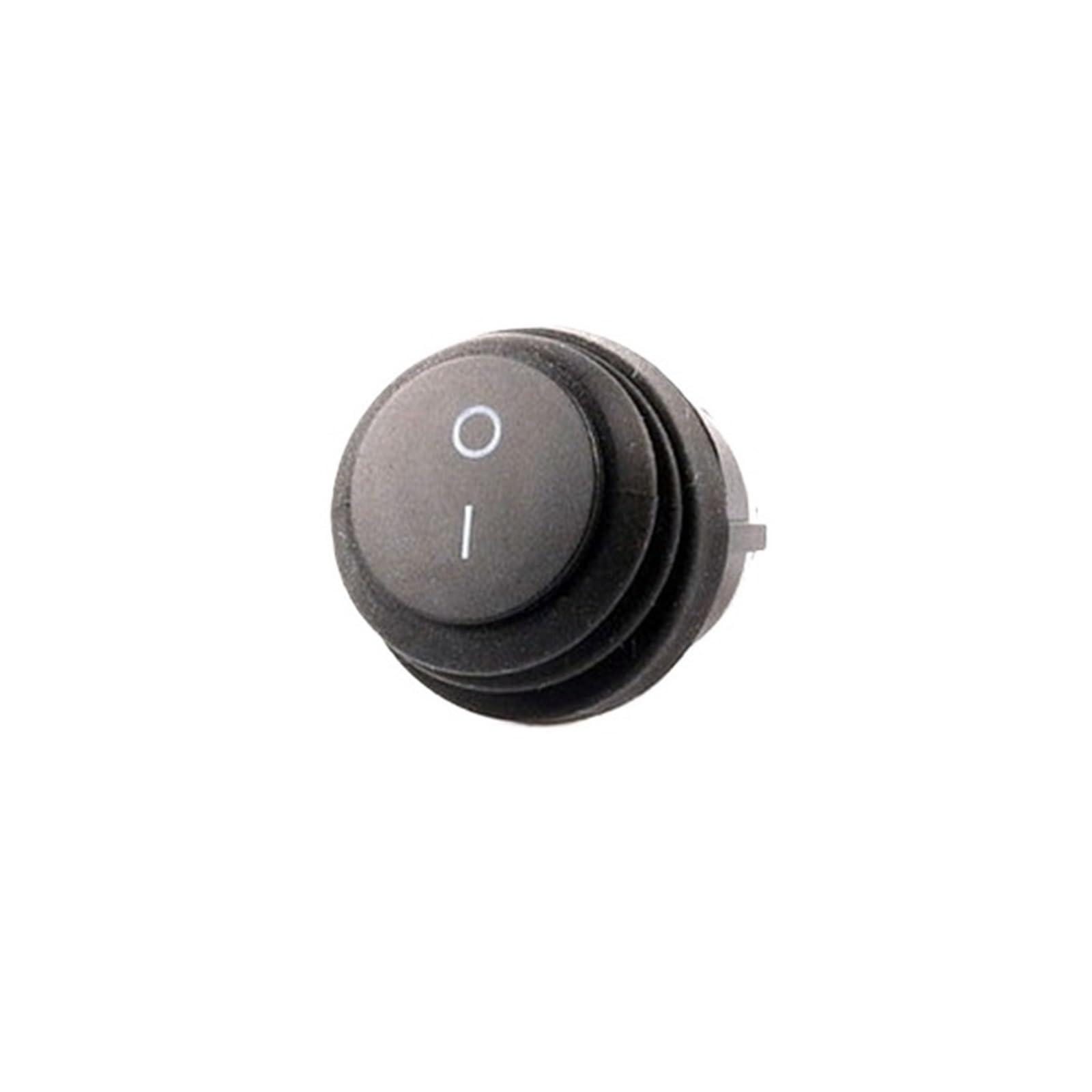 5 Sztuk 2/3 Pin 25mm 6A/10A 250V Okrągły Punkt Kołyskowy Łódź LED Przełącznik Światła Przycisk Zasilania(3pin Black)