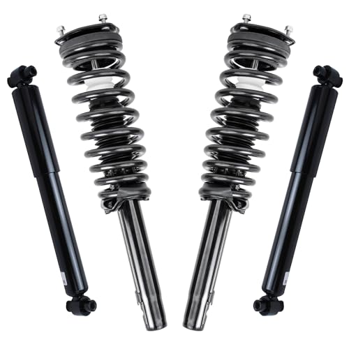 Image of Detroit Axle - 2.5L Struts Shocks for 2010-2012 Ford Fusion 2010-2011 Mercury Milan Complete 2 Front Struts with Coil Spring 2 Rear Shock Absorbers Replacement Ready Strut Assembly