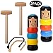 Produktbild BESTZY 2PCS Unsterbliche Daruma Zaubertricks Unbreakable Wooden Magic zauberrequisiten hölzernes Daruma Marionette Bühnenzauberrequisiten Für Kinder Kinder Leichtes Tun Magisches Geschenk