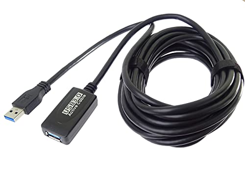 PremiumCord ku3rep5 USB 3.0 Extension Cable with Repeater 5 m, Data Cable SuperSpeed up to 5 Gbit/s, Charging Cable
