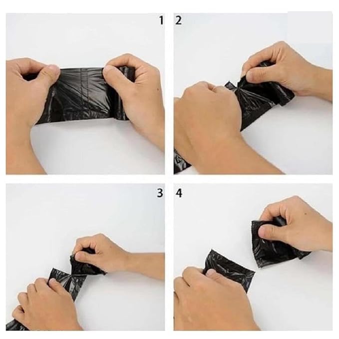 Image of VeraCare Eco-Friendly Garbage Bags | 30Pcs | Medium-19 x 21 Inches | 30 Bags x 1 Rolls | Black | Dustbin /Trash Bags with Detachable Drawstrings | For Dry & Wet waste (1)