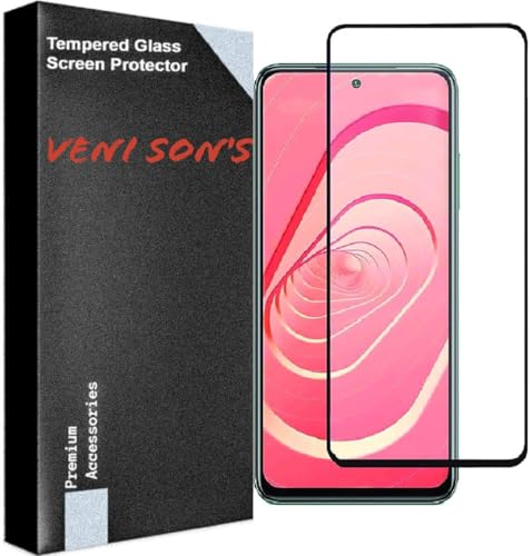 Image of VENI SON'S Scratch And Tear Resistant, Crystal Clear Edge to Edge Tempered Glass Screen Protector Guard Compatible With Redmi 15R