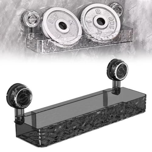 Upgrade Suction Cup Shower Caddy - No-Drill Wall Mounted Storage Rack Removable Bathroom Shelf Floating Organizer for Bathroom