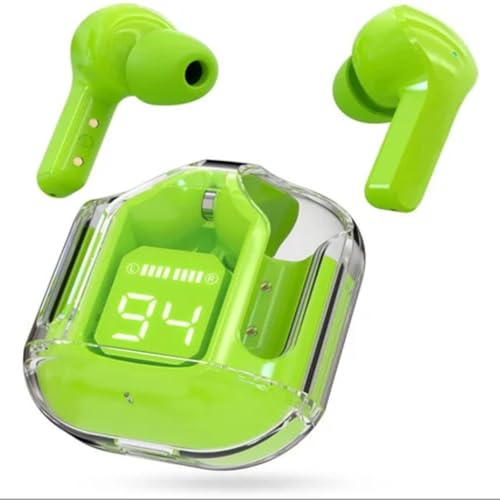 Image of Wireless Bluetooth Earbuds with Transparent Charging Case, Touch Control, Deep Bass Stereo Sound, Noise Reduction, Type-C Fast Charging, Water Resistant for Android and iPhone