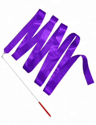 Image of BookMyCostume Gymnastic & Rhythmic Dance Ribbon Wand Collection - 2-Meter Ribbon Sticks - Ideal for School Sports Day & Gymnastic Training - Fancy Dress Costume Accessories for Kids, Teens & Adults
