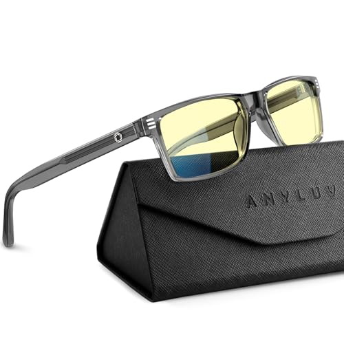 ANYLUV Blue Light Glasses (Yellow Lens, Gaming Style)