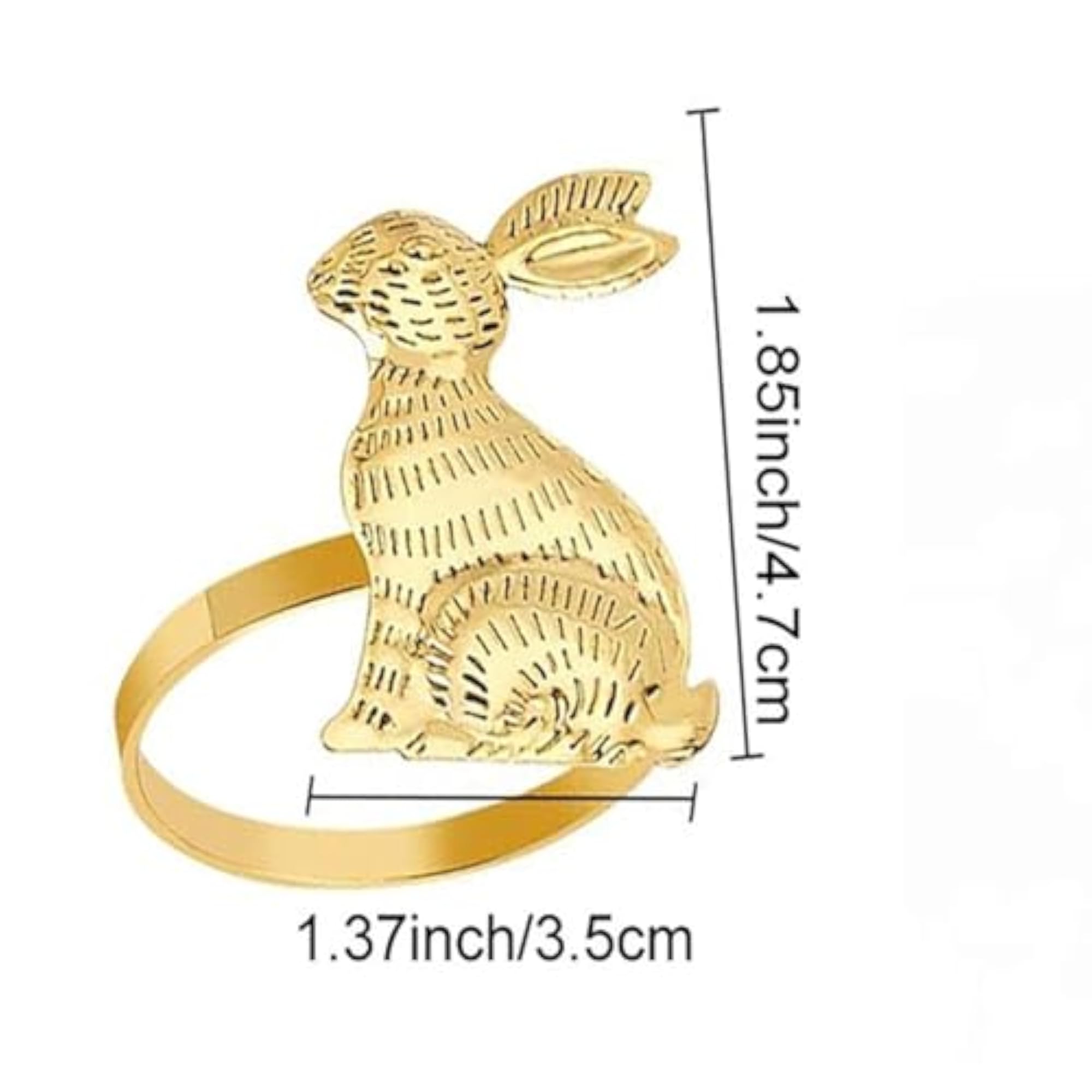 Rabbit Pattern Easter Napkin Rings, Elegant for Festive Dining