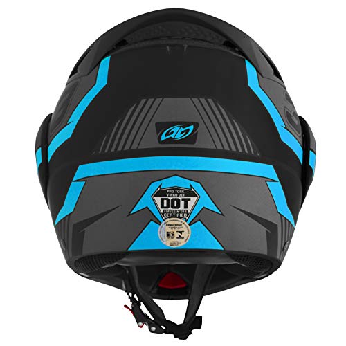 Pro Tork Capacete V-Pro Jet 3 Fosco 62 Preto/Azul Claro