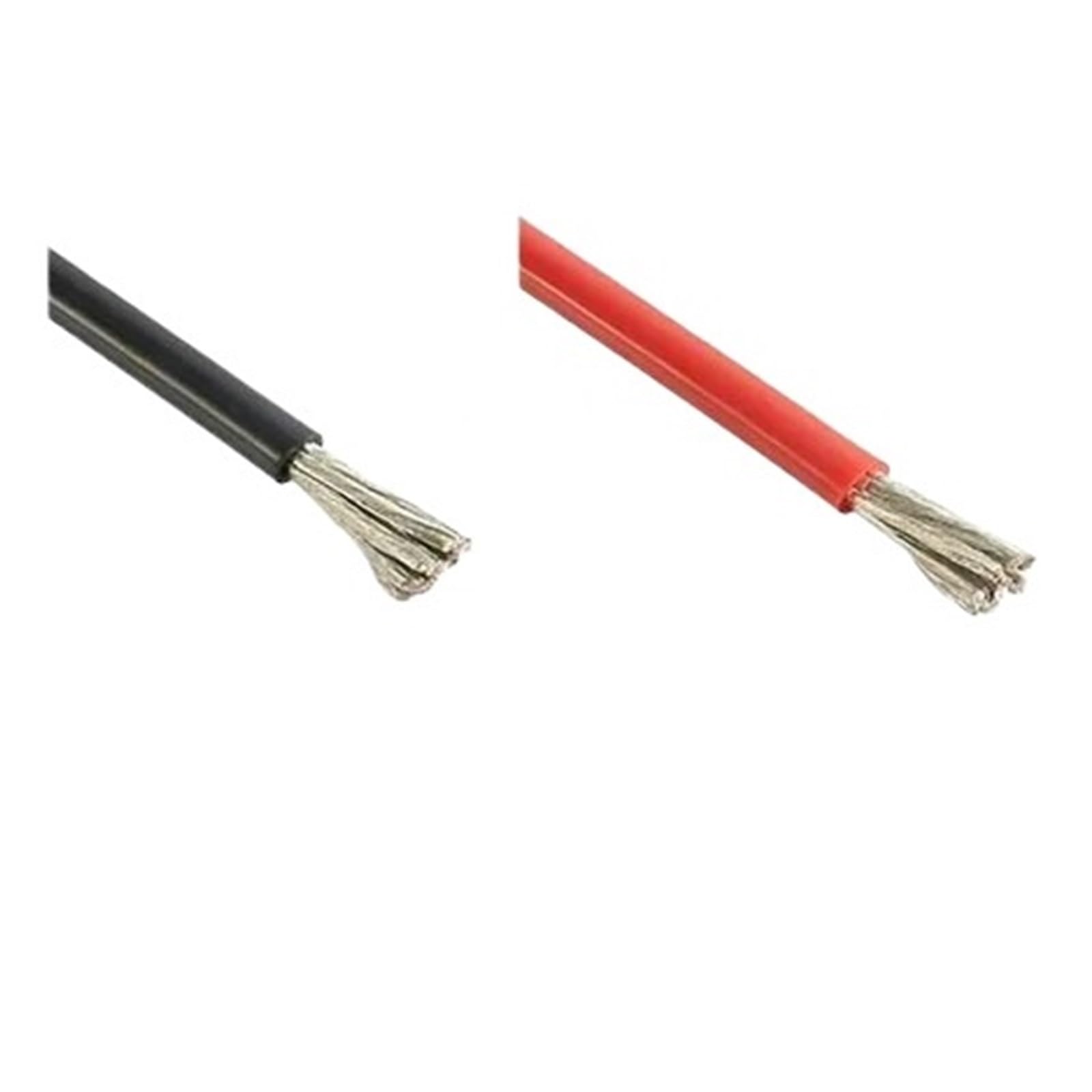 Cable eléctrico de Panel Solar, Cable de silicona resistente al calor, rojo y negro, calibre 24, 22, 20, 18, 16, 14, 12, 10, 8, 6 y 4, for batería de coche(Redandblack,14AWG-2mm2,10m-32.8ft)