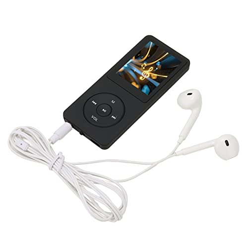 MP3 MP4 Player 8GB Memory 64GB Expandable, 30 Hours Playback, Lightweight and Portable, Easy to Use, Lossless Sound Quality, Supports Multiple Formats (Black)
