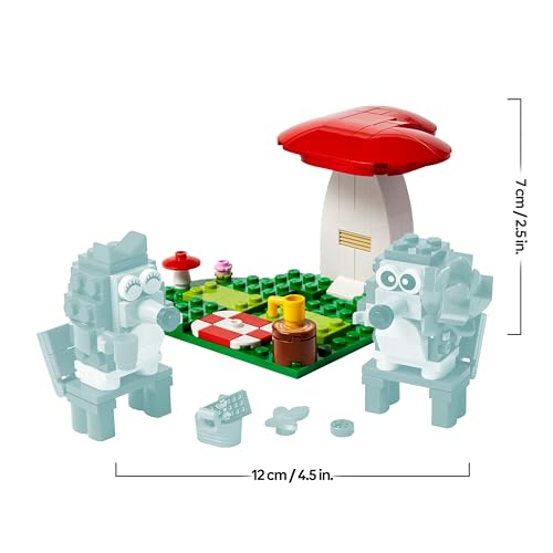 LEGO Igel und Ihr Picknick-Date, Tier-Spielset mit Pilzmodell, Bauset mit Naturkulisse für Kinder, Geschenkidee für Jungen und Mädchen ab 8 Jahren, die gern fantasievoll Spielen, Tierspielzeug 40711