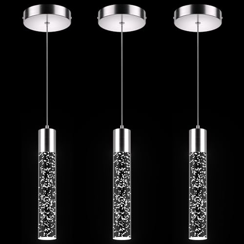 Esfos Pendant Lights Kitchen Island 3 Pack, 6500K Modern Kitchen Island Lights Ceiling Lighting...