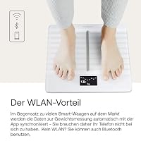 WITHINGS Body Scan - Smart Scale mit Segmentaler Körperzusammensetzungsanalyse, Herzfrequenz, Viszeralfett, Vaskulares Alter, iOS/Android, Blue – Ansicht 4