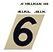 Hillman 1.5 in. Reflective Black Metal Self-Adhesive Number 6 1 pc - Total Qty: 66