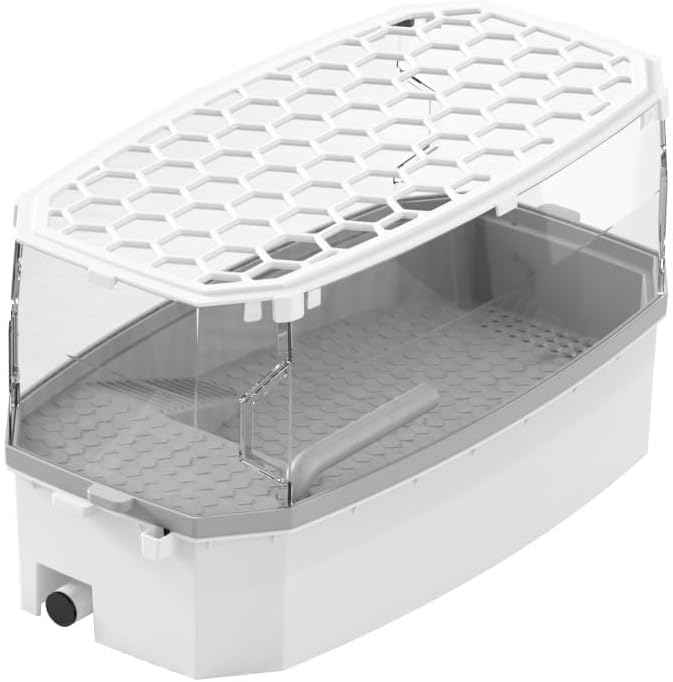 NATLIS Turtle Aquarium Tank with Filter & Lid, Reptile Habitat