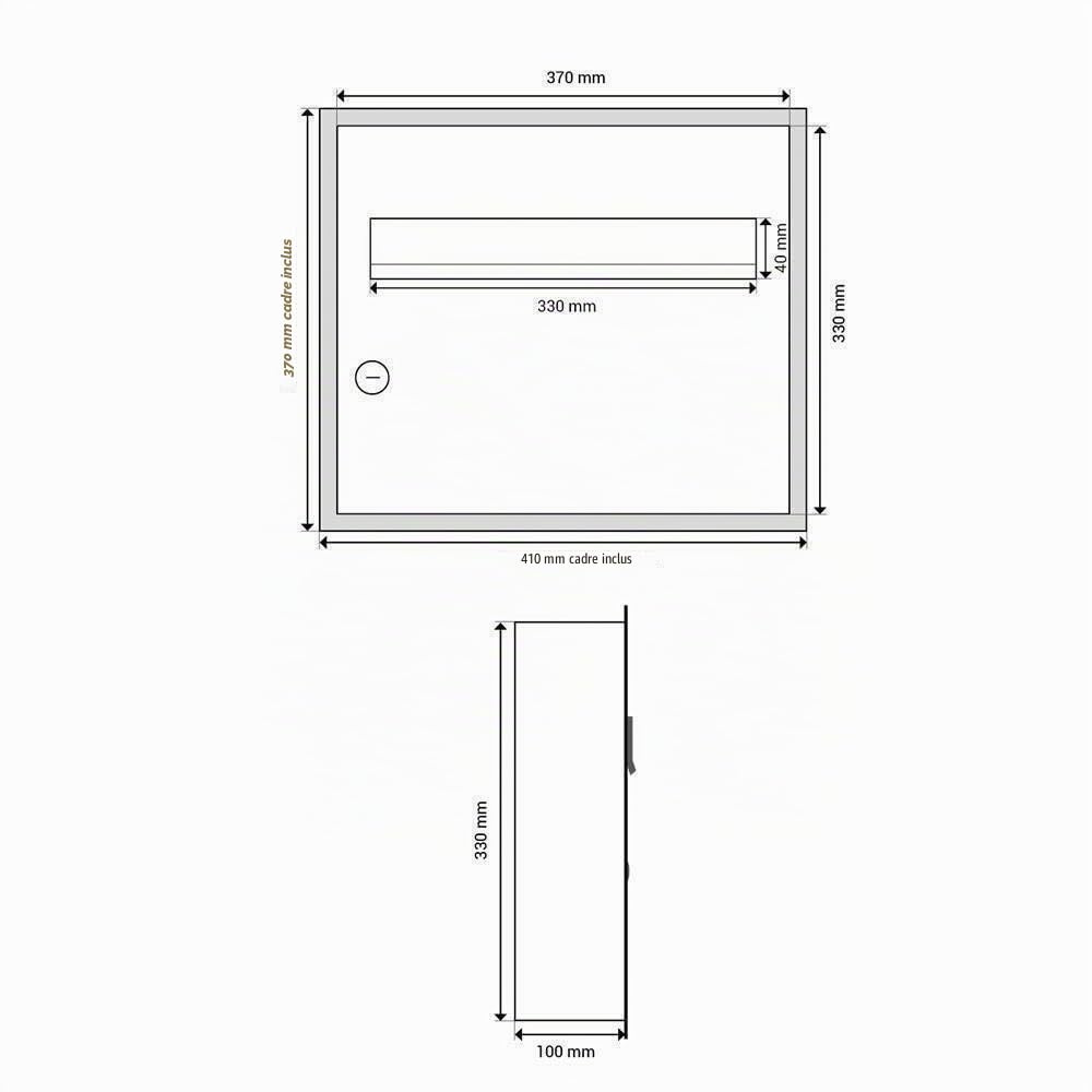 A-01 LETTERBOX24.de Boîte aux lettres encastrable Anthracite (RAL 7016) avec porte-nom