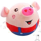 Juguete de Cerdo saltarín para niños pequeños, Peluche Interactivo Que Habla y Canta con Rebote, Baile, grabación de Sonido, Juguete de Aprendizaje Lavable a máquina para bebés y niños a Partir