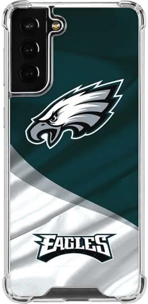 Skinit Clear Phone Case Compatible with Galaxy S22 Plus - Officially Licensed NFL Philadelphia Eagles Design